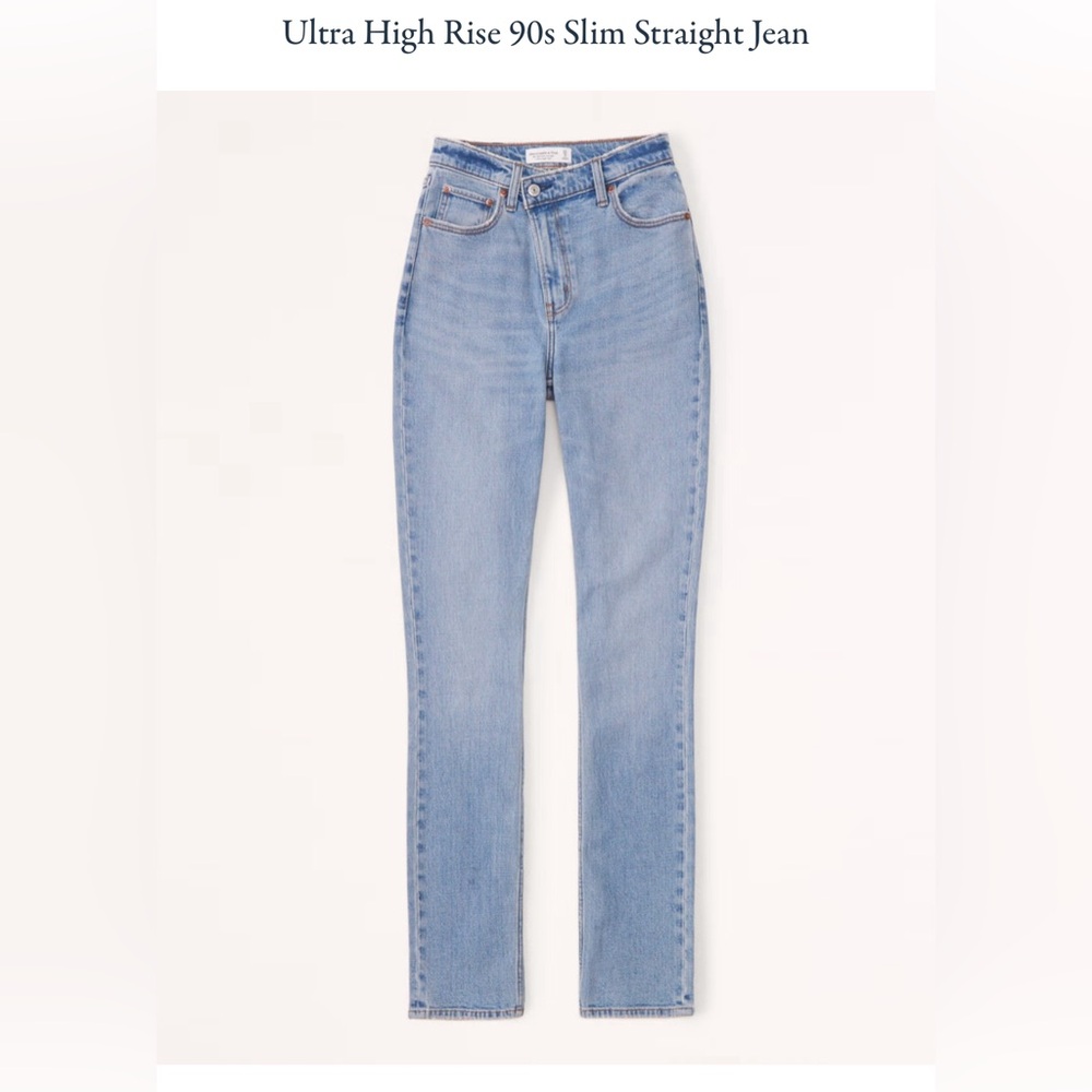 abercombie slim straight 90s jeans. - Picture 2 of 7